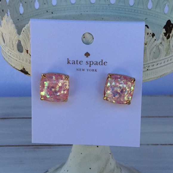 Kate Spade Jewelry - Kate Spade Pink Glitter Earrings